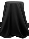 Black Polyester/Lycra Stretch Satin Twill Suiting - Famous Dress Designer - 62W