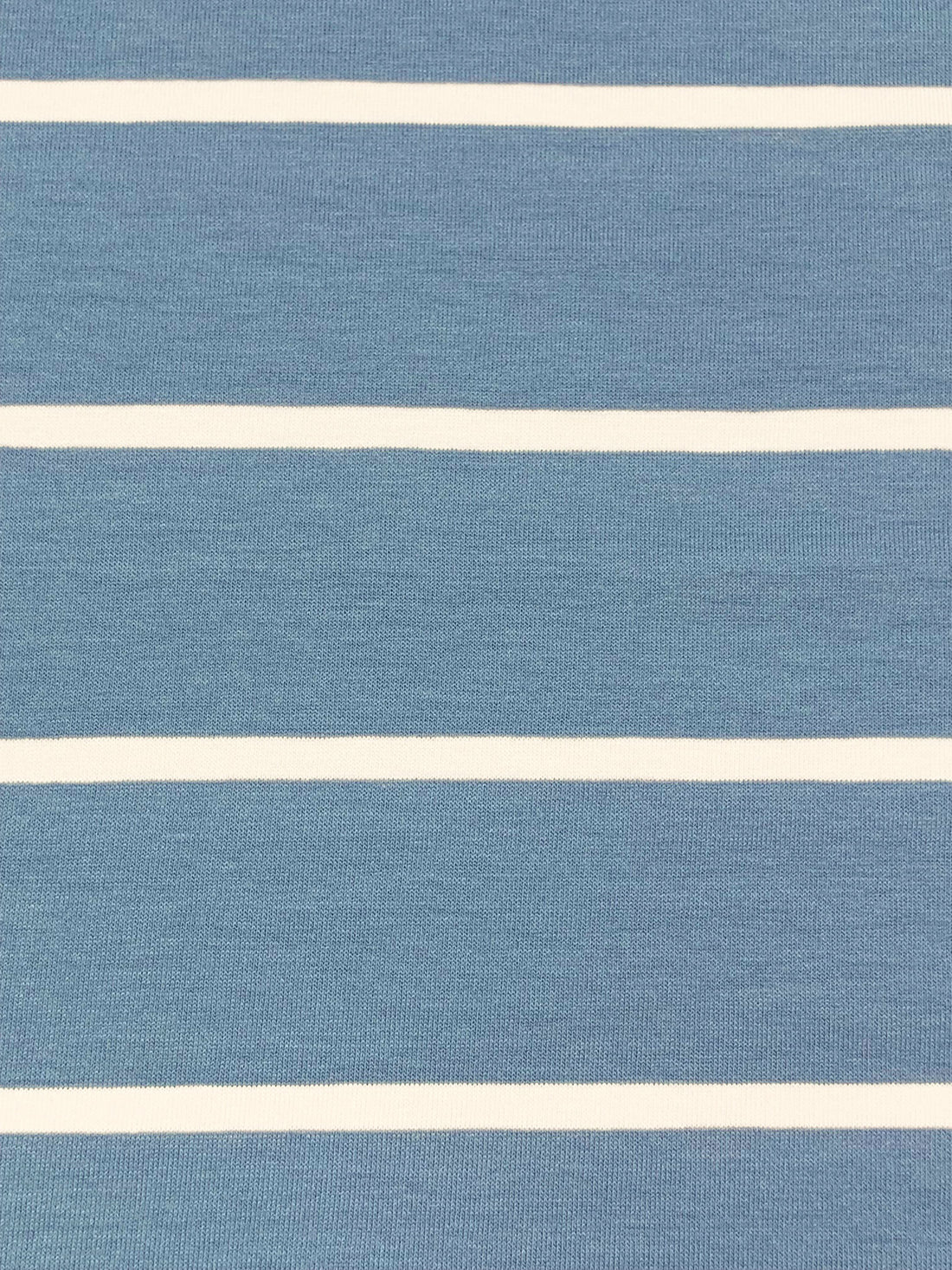 Air Force Blue/White Rayon/Lycra Horizontal Stripe Jersey Knit 58W