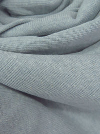 SOLD AS IS ONLY - Light Shadow Blue Cotton/Polyester Heathered Tubular Rib Knit 30W