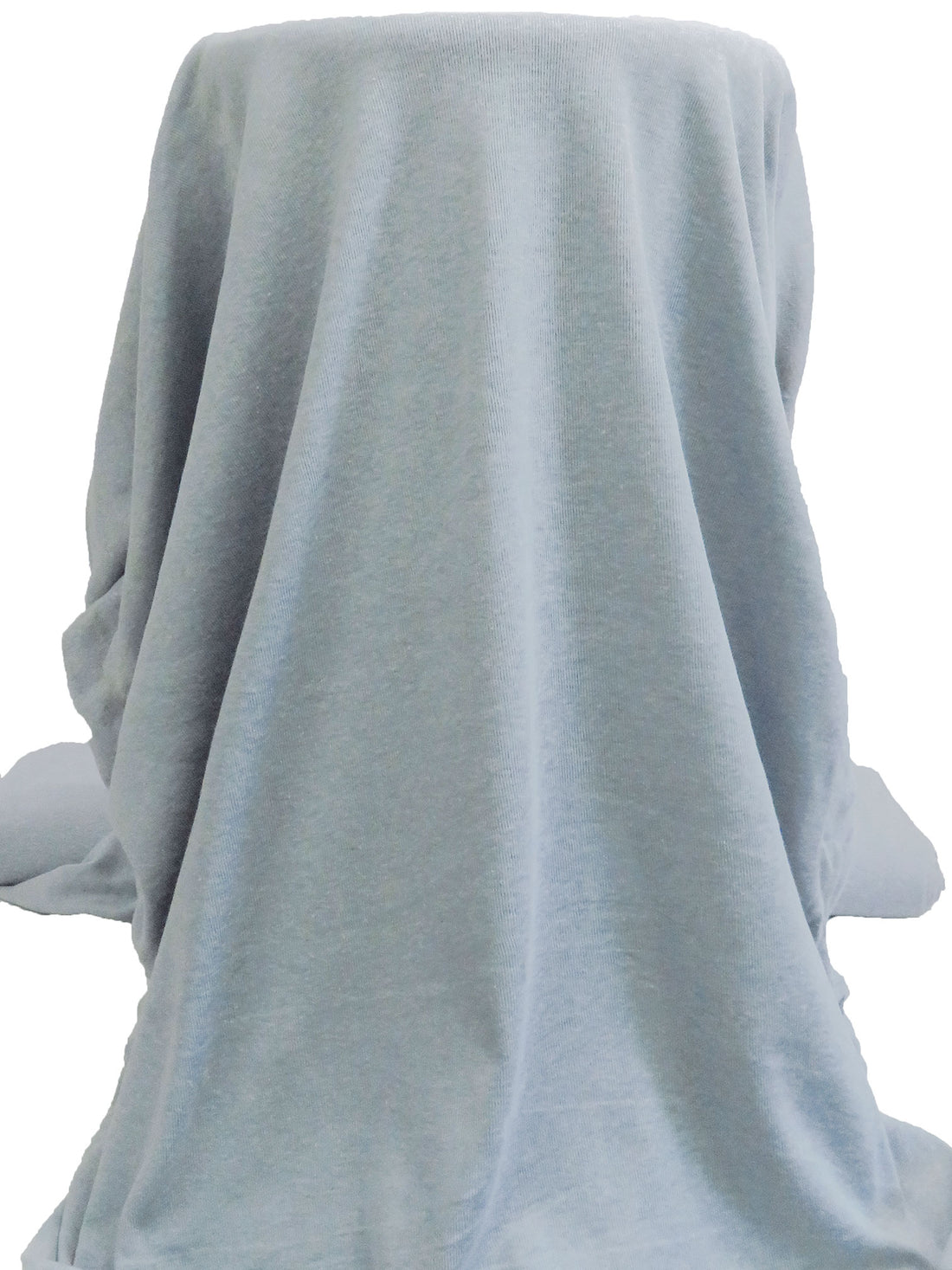 SOLD AS IS ONLY - Light Shadow Blue Cotton/Polyester Heathered Tubular Rib Knit 30W