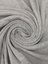 Gray Cotton/Polyester Heathered Tubular Rib Knit 28W