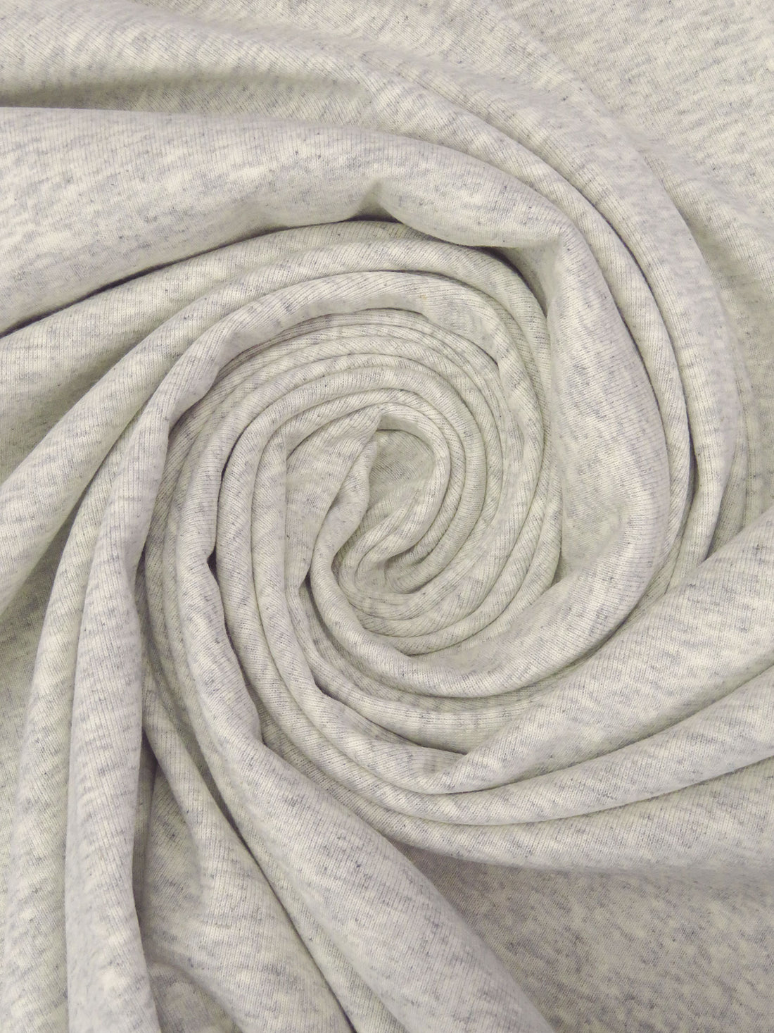 Bone/Light Gray Cotton/Polyester Heathered Tubular Rib Knit 30W