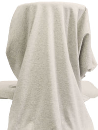 Bone/Light Gray Cotton/Polyester Heathered Tubular Rib Knit 30W