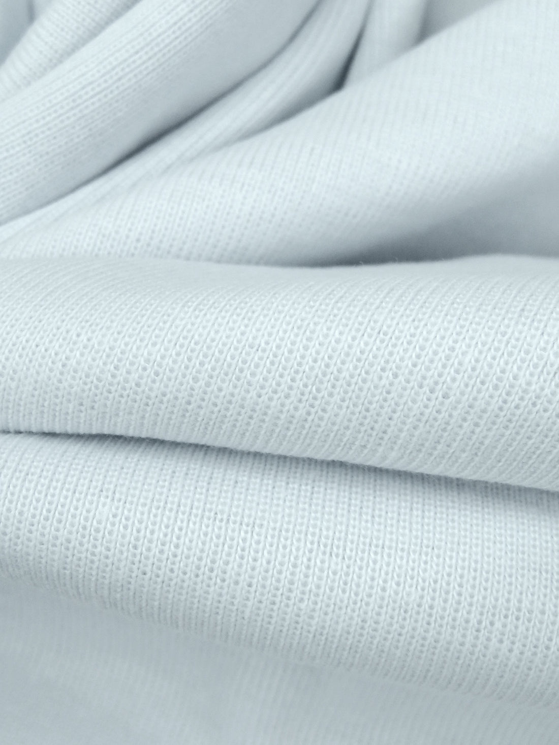 SOLD AS IS ONLY - Ice Blue 100% Polyester Tubular Rib Knit 29W