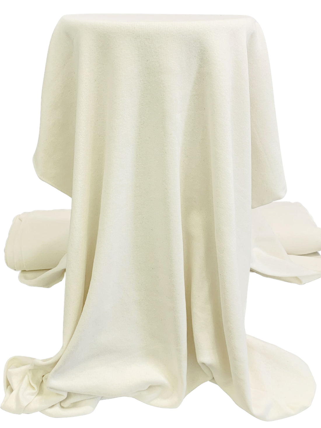 SOLD AS IS ONLY - Pale Ivory Cotton/Polyester Tubular Rib Knit 30W