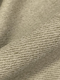 Shadow Brown/Antique White 100% Wool Heathered Heathered Twill Flannel Suiting - Imported From Italy - 60W