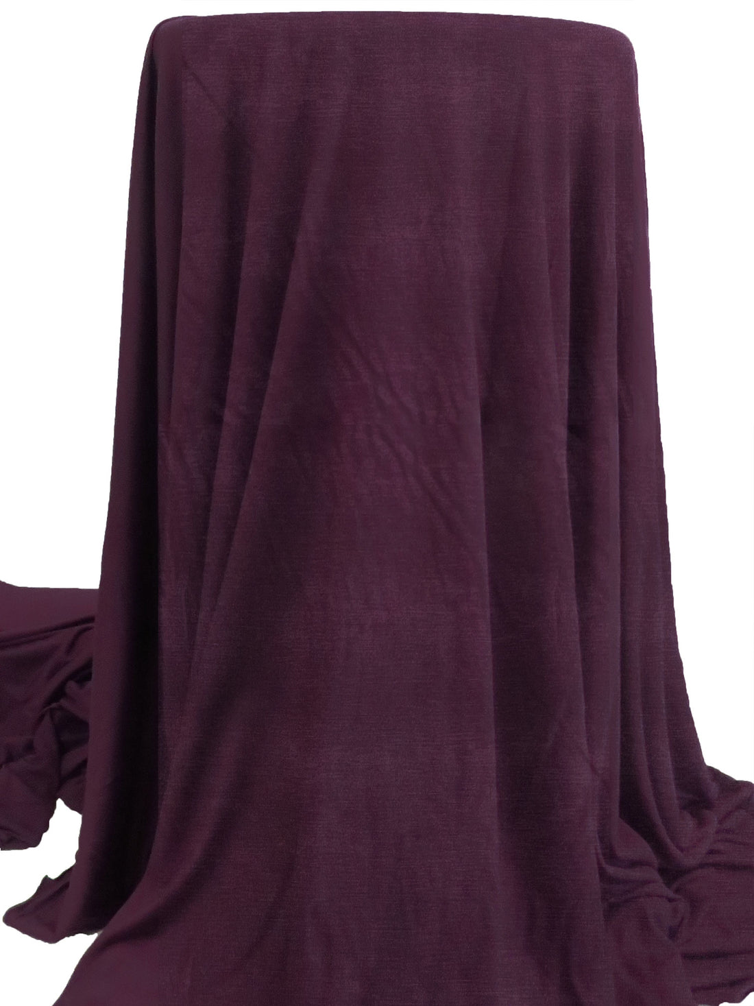 SOLD AS IS ONLY - Dark Plum Caspia 100% Rayon Tissue Jersey Knit 62W