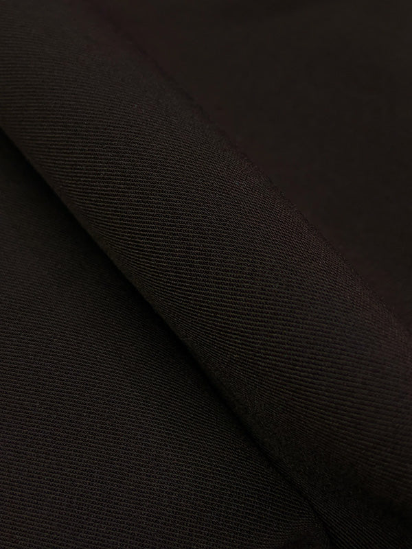 Royal Brown Polyester/Rayon/Lycra Stretch Twill Suiting 56W