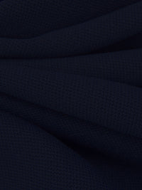 Midnight Blue 100% Polyester Oxford Weave Suiting - Famous Dress Designer - 57W