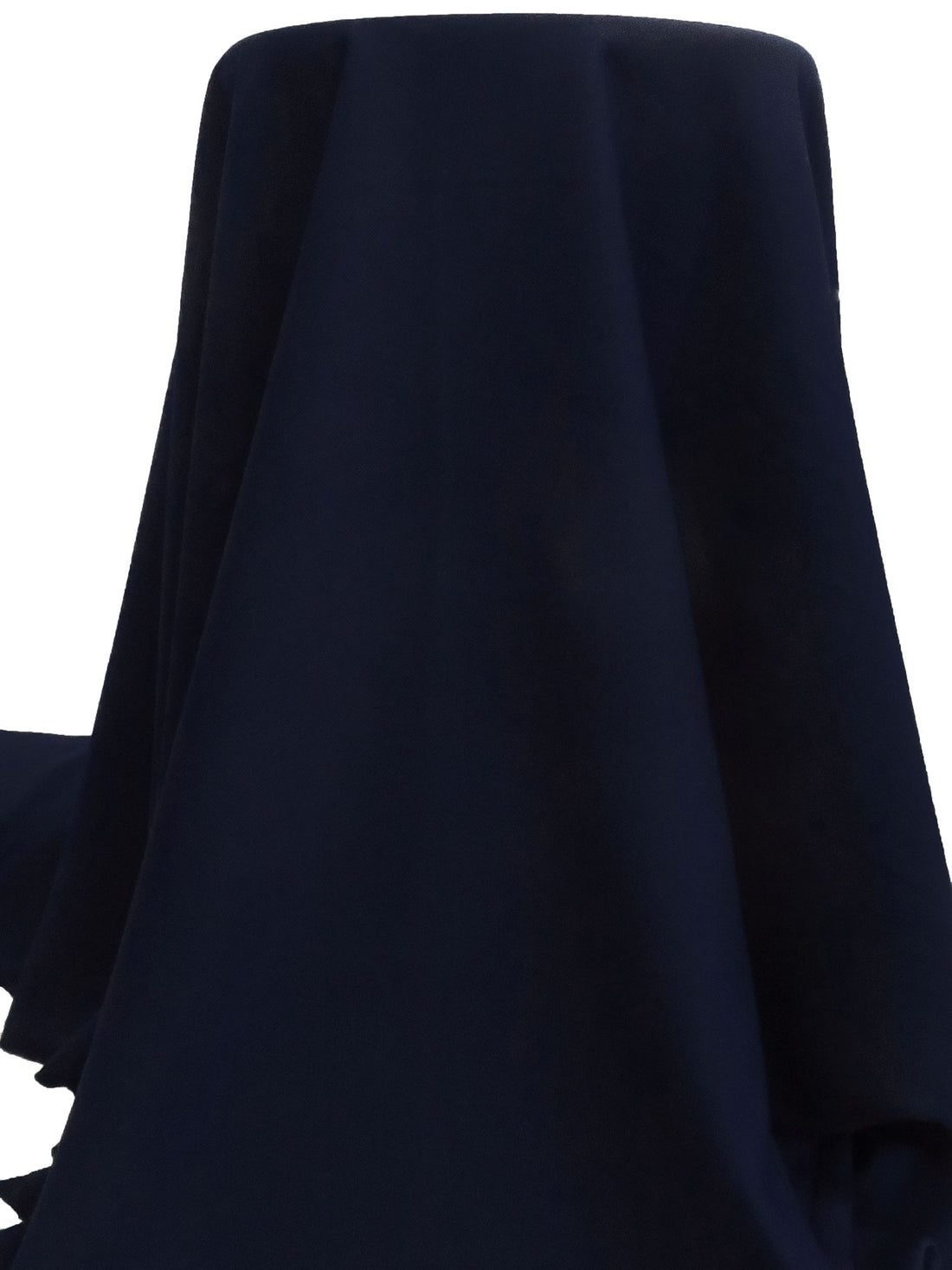 Midnight Blue 100% Polyester Oxford Weave Suiting - Famous Dress Designer - 57W