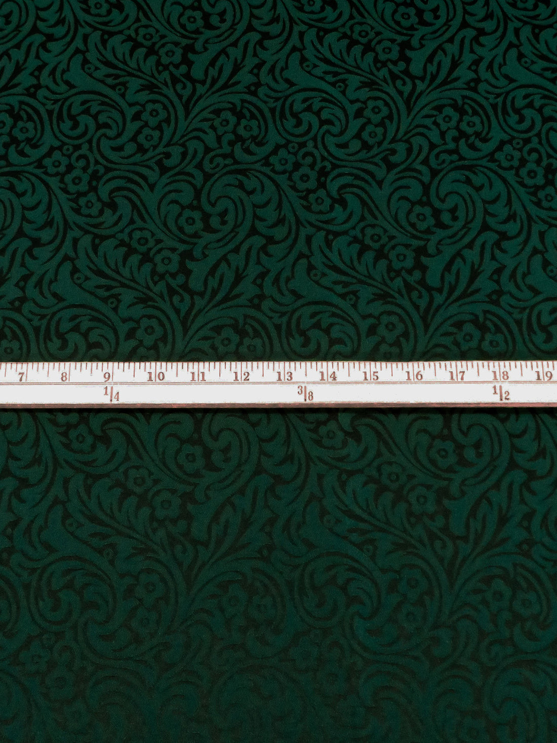 Dark Green/Black 100% Polyester Ornate Scroll Weave Jacquard Woven - Famous Dress Designer - 57W