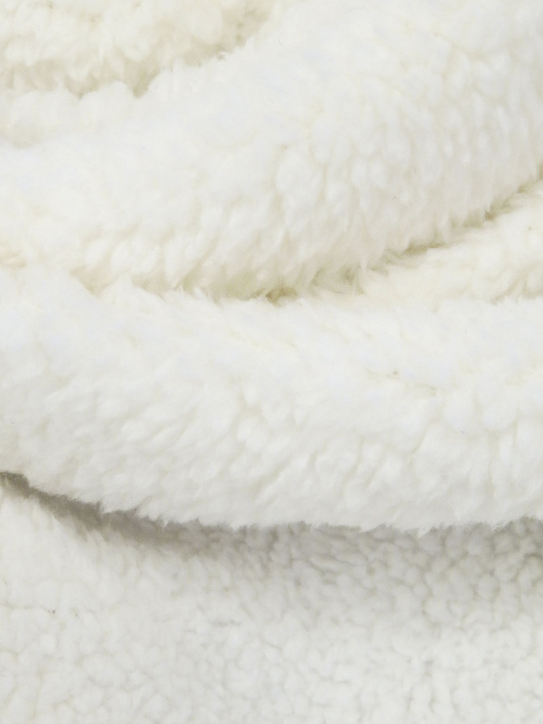 Off-White 100% Polyester Sherpa Fleece 53W