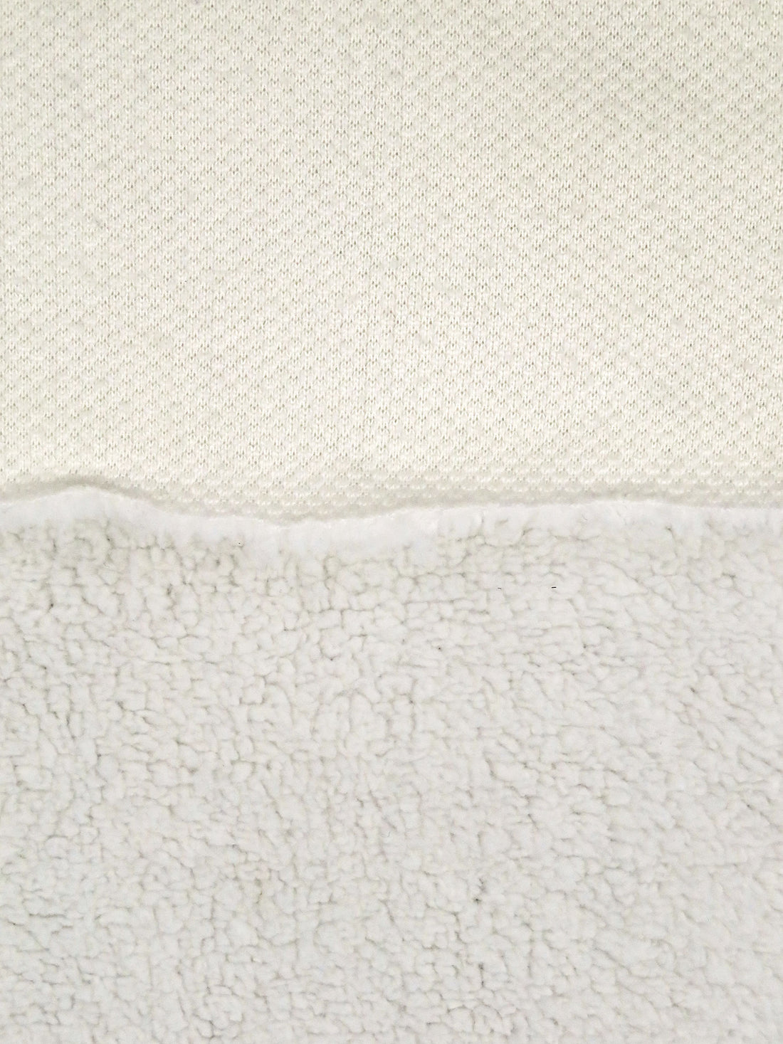 Off-White 100% Polyester Sherpa Fleece 53W