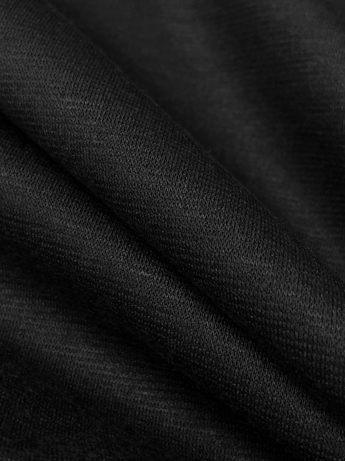 Onyx Black Polyester/Lycra Ponte Knit 57W