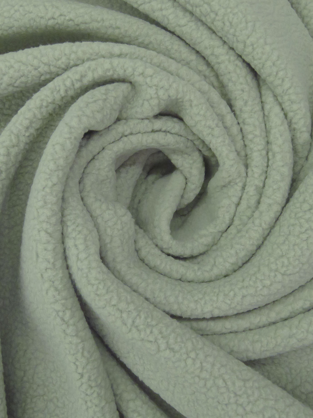 Light Dusty Sage 100% Polyester Sherpa Sweatshirt Fleece - NY Designer - 72W