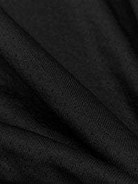 Black 100% Polyester Pindot Double Weave Knit - Polartec - 60W