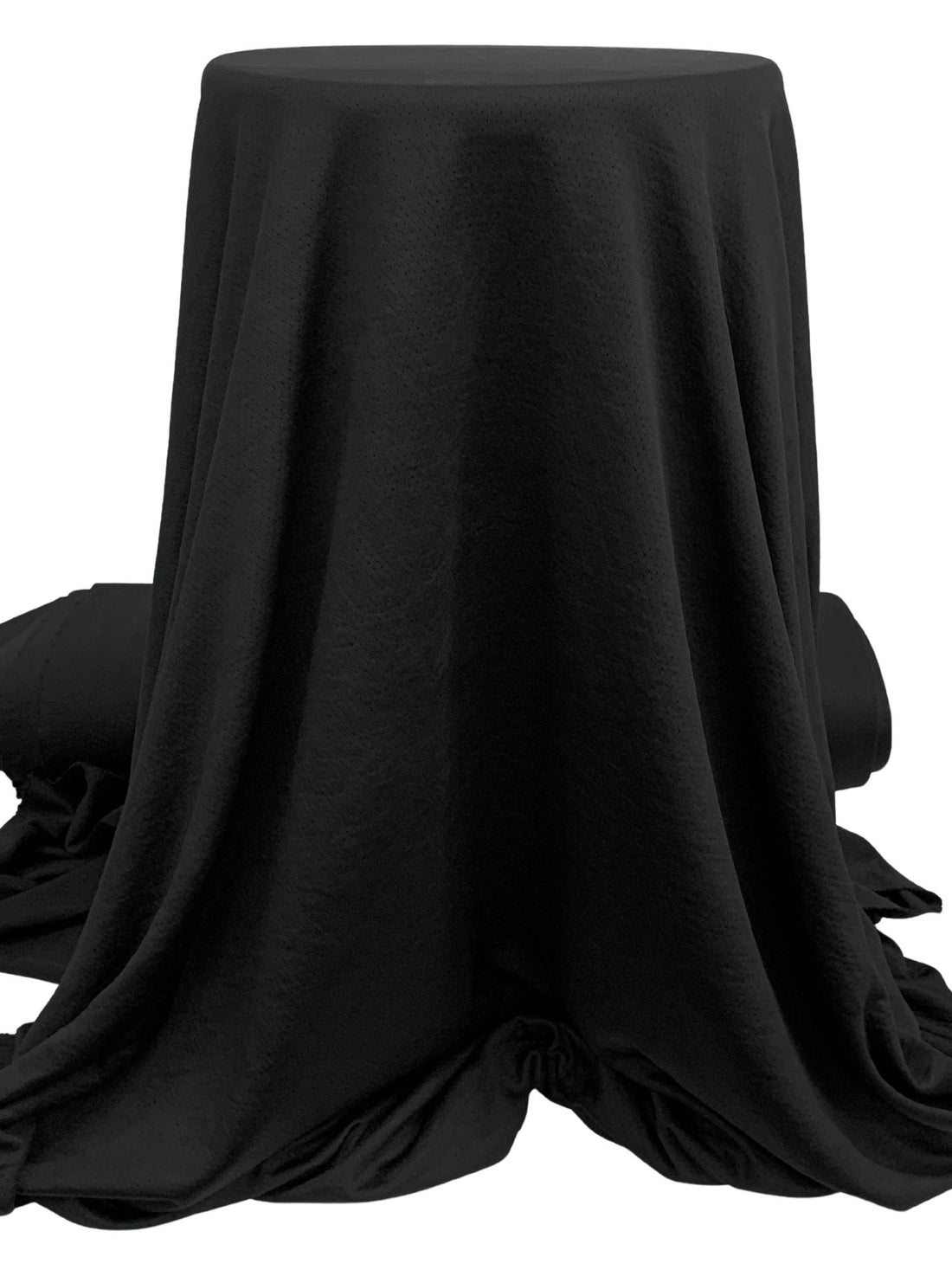 Black 100% Polyester Pindot Double Weave Knit - Polartec - 60W