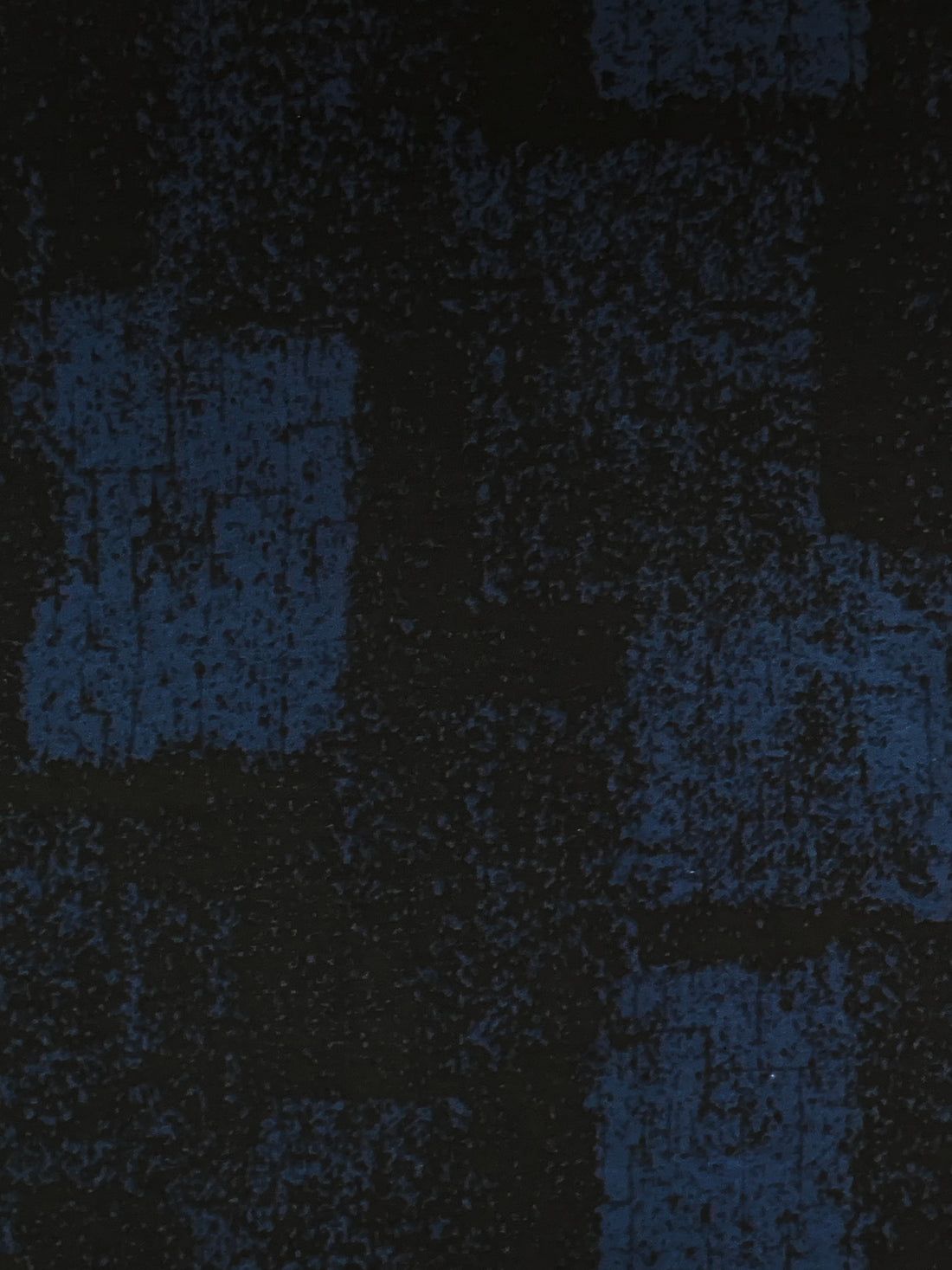 Dark Imperial Blue/Black Polyester/Lycra Abstract Splotch Print ITY Knit 59W