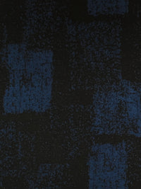 Dark Imperial Blue/Black Polyester/Lycra Abstract Splotch Print ITY Knit 59W