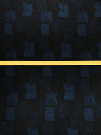 Dark Imperial Blue/Black Polyester/Lycra Abstract Splotch Print ITY Knit 59W