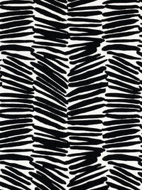 Black/White Polyester/Lycra Abstract Broken-Herringbone-Look Print ITY Knit 59W