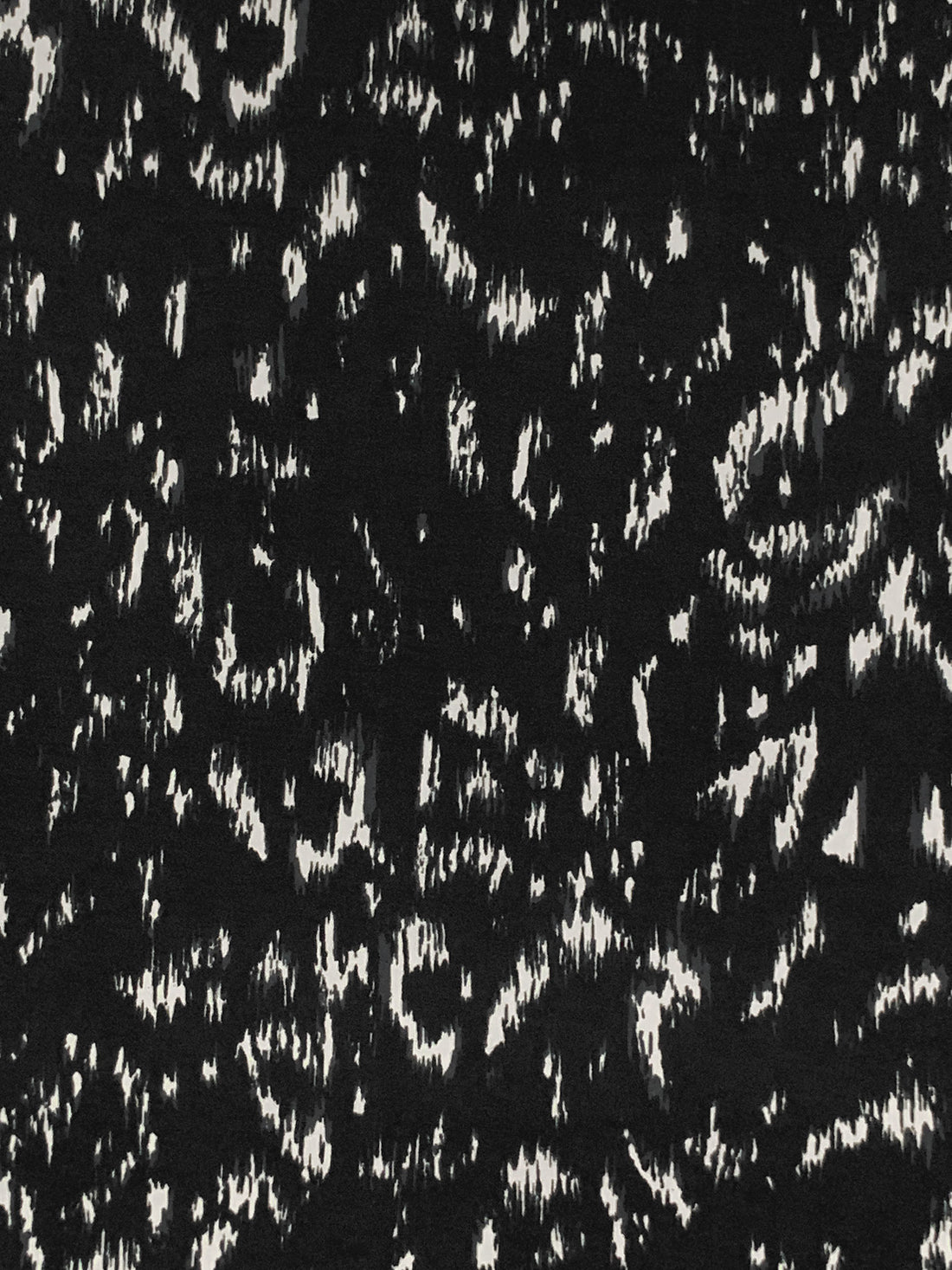 Black/Off-White Polyester/Lycra Abstract Print ITY Knit 59W