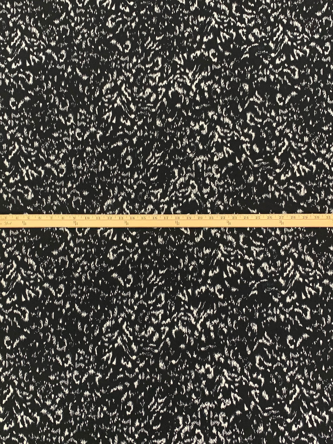 Black/Off-White Polyester/Lycra Abstract Print ITY Knit 59W