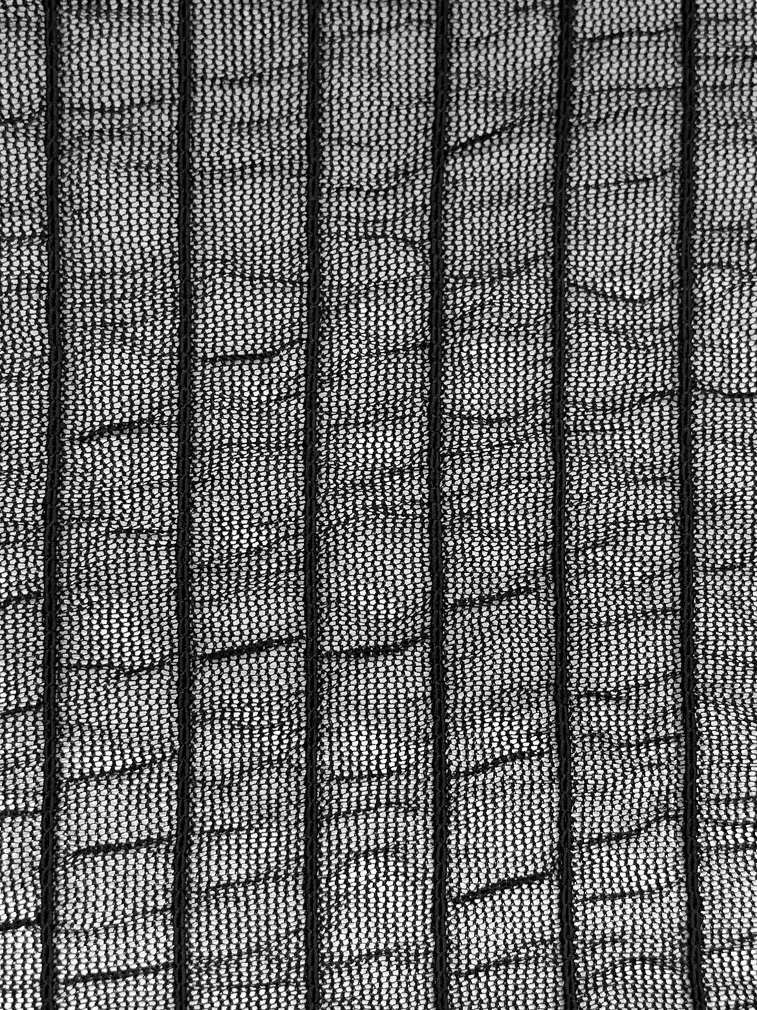 Black Nylon/Lycra Vertical Corded Mesh Knit 58W