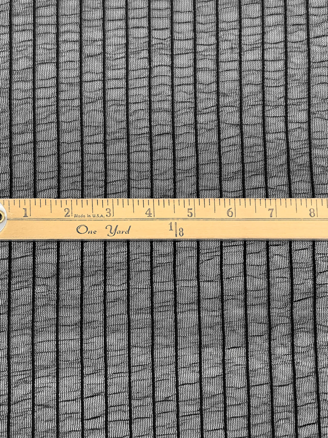 Black Nylon/Lycra Vertical Corded Mesh Knit 58W