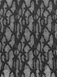 Black Nylon/Lycra Corded Floral Stretch Lace 49W