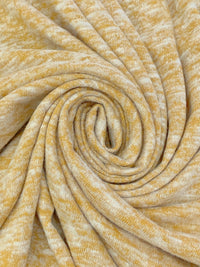 Vegas Gold/White Polyester/Rayon/Lycra Space-Dyed Brushed Sweater Knit 58W