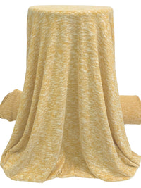 Vegas Gold/White Polyester/Rayon/Lycra Space-Dyed Brushed Sweater Knit 58W