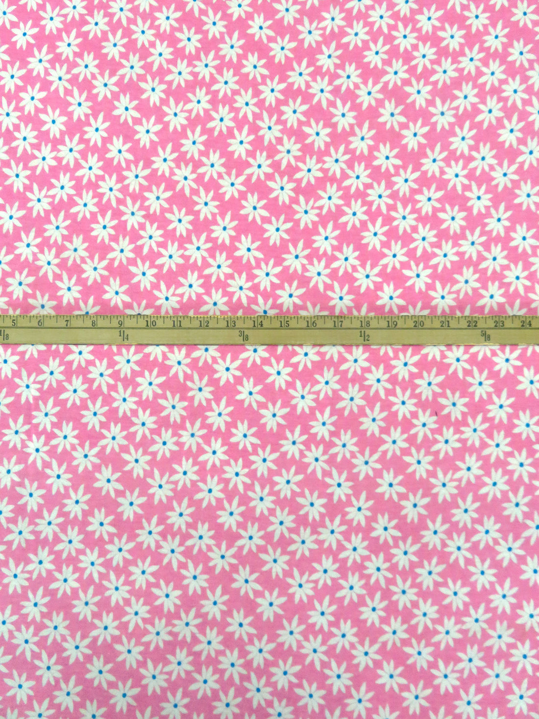 Pink Sherbet/Cyan Cobalt/White Polyester/Rayon/Lycra Daisy Print French Terry Knit - 59W