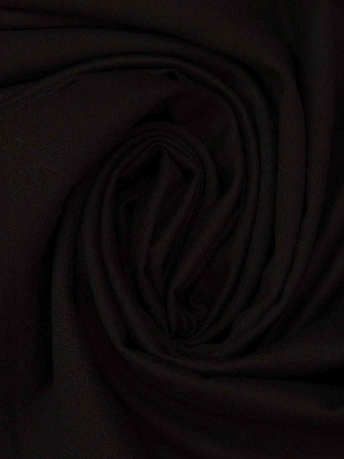 Black Wool/Lycra Twill Flannel Suiting - Imported From Italy - 58W