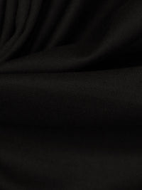 Black Wool/Lycra Twill Flannel Suiting - Imported From Italy - 58W