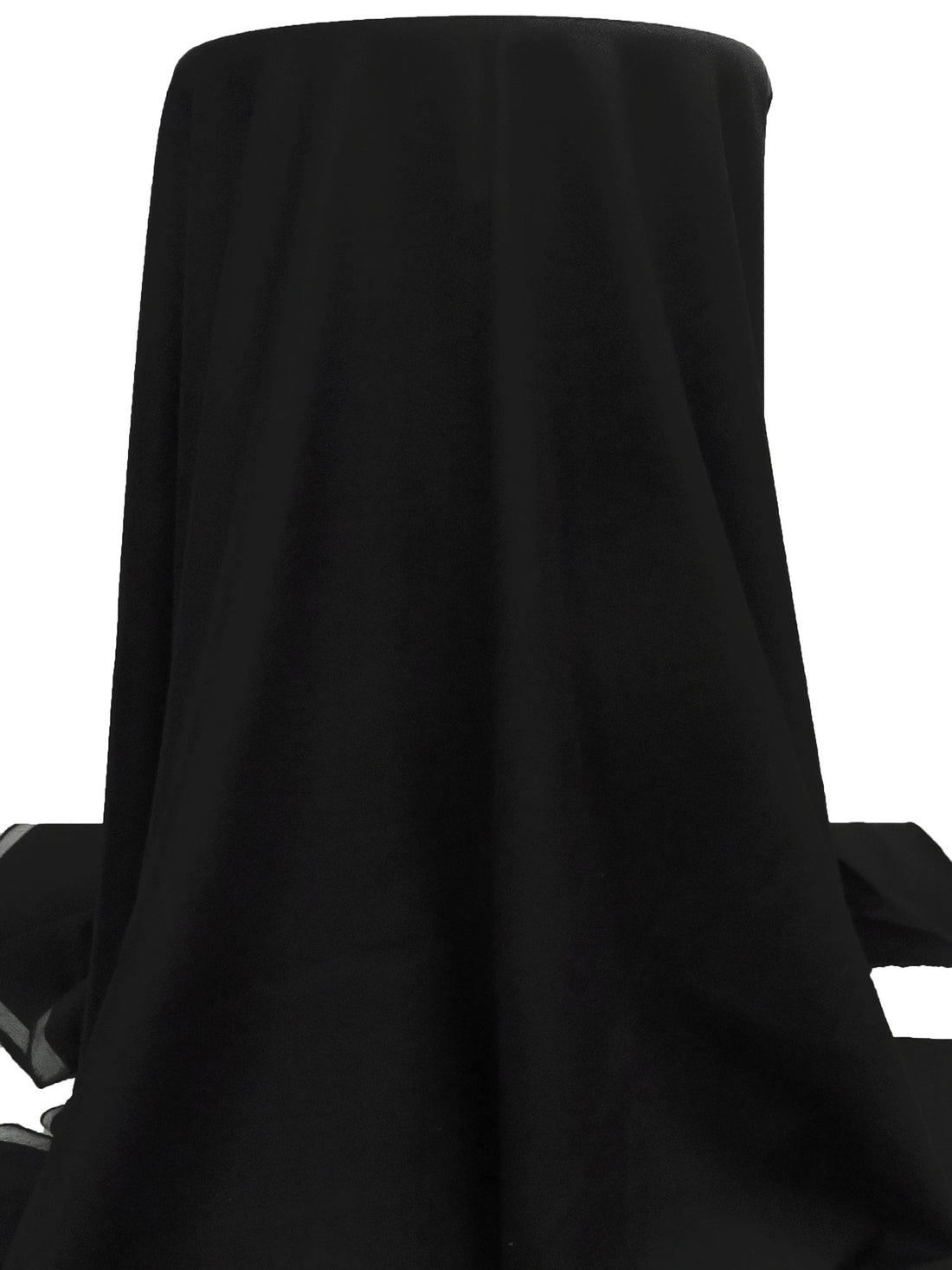 Black Wool/Lycra Twill Flannel Suiting - Imported From Italy - 58W