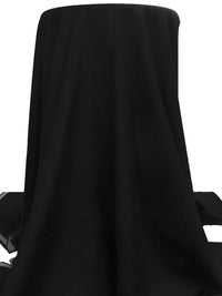 Black Wool/Lycra Twill Flannel Suiting - Imported From Italy - 58W