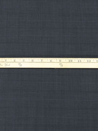 Dark Gray/Dark Cornflower/Black 100% Wool Super 120 Novelty Plaid Weave Suiting - Imported From Italy - 58W