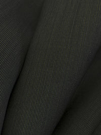 Dark Taupe/Black 100% Wool Yarn-Dyed Suiting - Imported From Italy - 56W