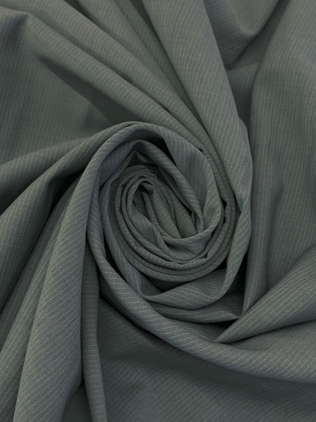 Granite Gray/Middle Gray 100% Wool Vertical Fine Pinstripe Weave Suiting - Imported From Italy - 58W