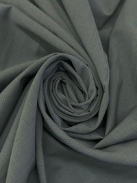 Granite Gray/Middle Gray 100% Wool Vertical Fine Pinstripe Weave Suiting - Imported From Italy - 58W