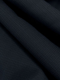Black/Cerulean Blue 100% Wool Super 120 Novelty Weave Suiting - Imported From Italy - 56W