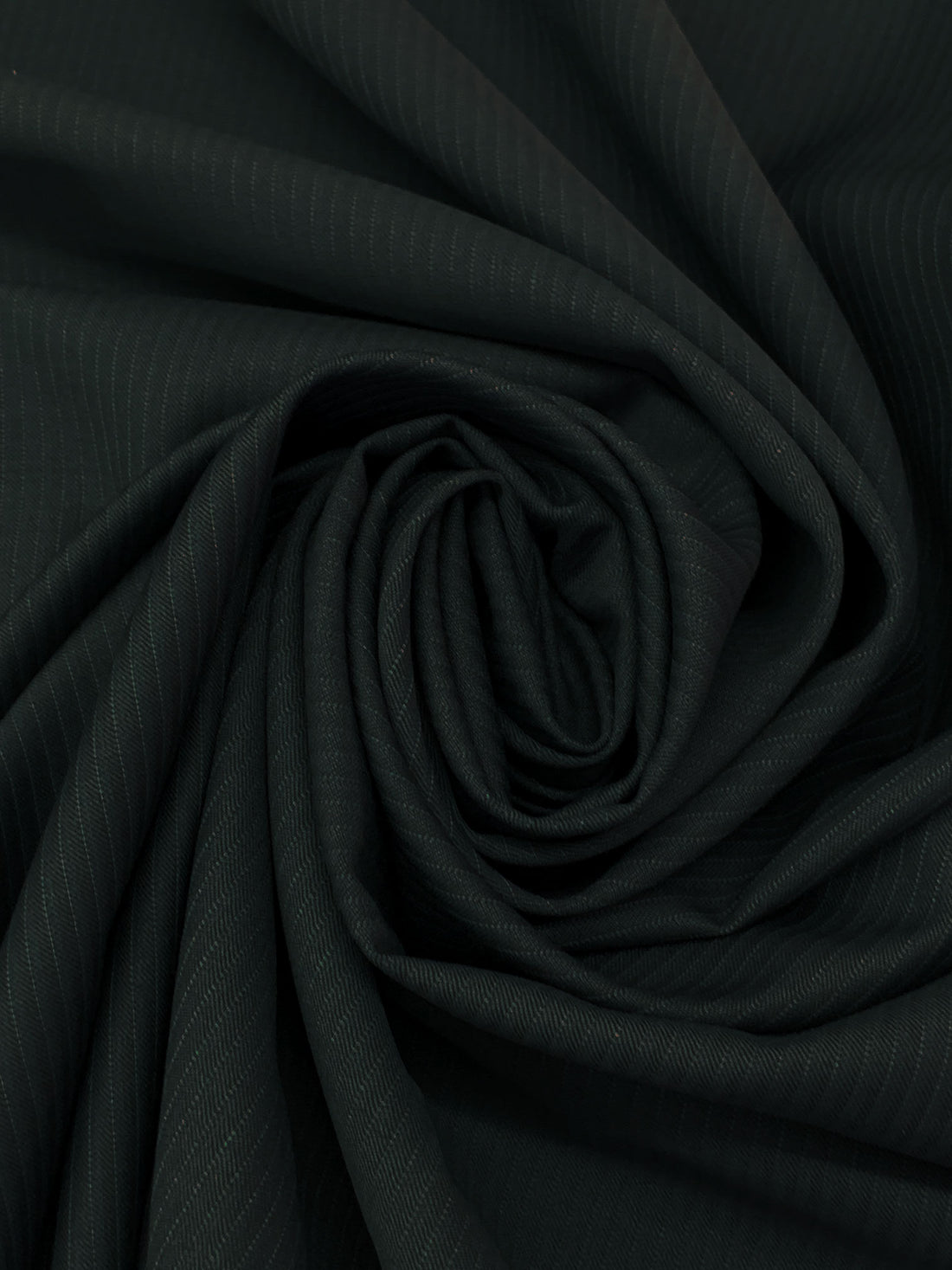 Muted Black/Muted Midnight Navy/Gray 100% Wool Vertical Stripe Suiting - Imported From Italy - 58W