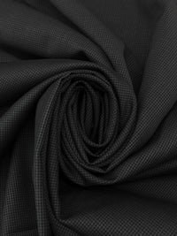 Black/Gray 100% Wool Micro Houndstooth Weave Suiting - Imported From Italy - 56W