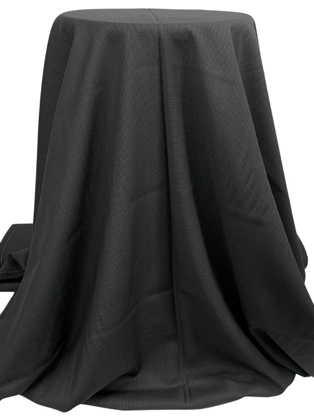 Black/Gray 100% Wool Micro Houndstooth Weave Suiting - Imported From Italy - 56W