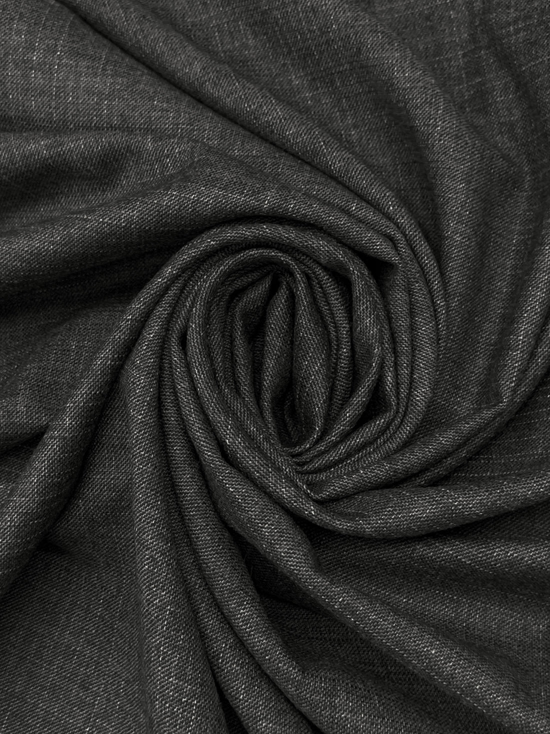 Charcoal/Taupe/Black 100% Wool Crosshatch Weave Suiting - Imported From Italy - 56W