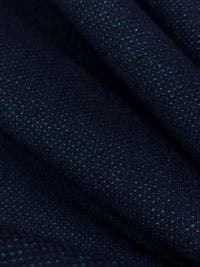 Deep Navy/Steel Blue 100% Wool Yarn-Dyed Suiting - Imported From Italy - 58W