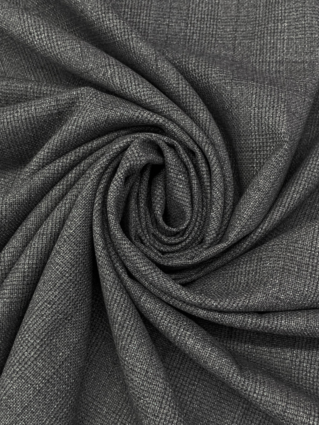 Dark Gray/Medium Gray 100% Wool Plaid Tweed Suiting - Imported From Italy - 56W