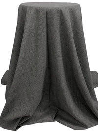 Dark Gray/Medium Gray 100% Wool Plaid Tweed Suiting - Imported From Italy - 56W