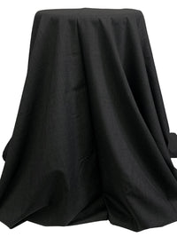 Dark Gunmetal 100% Wool Tweed Suiting - Imported From Italy - 60W